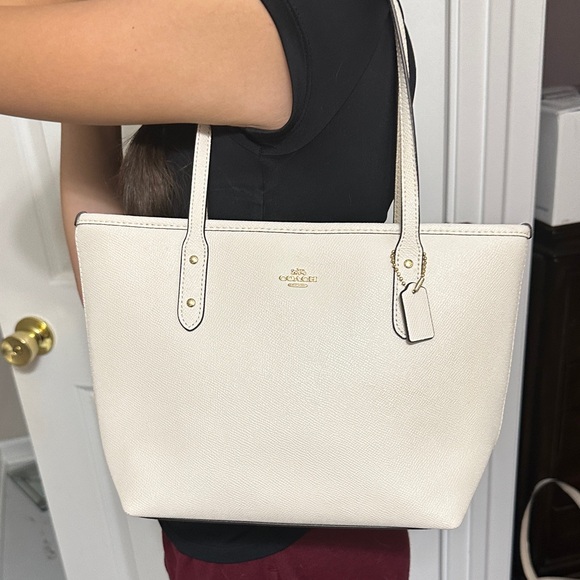 Coach Cream City Mini Leather Tote Bag - Picture 7 of 11
